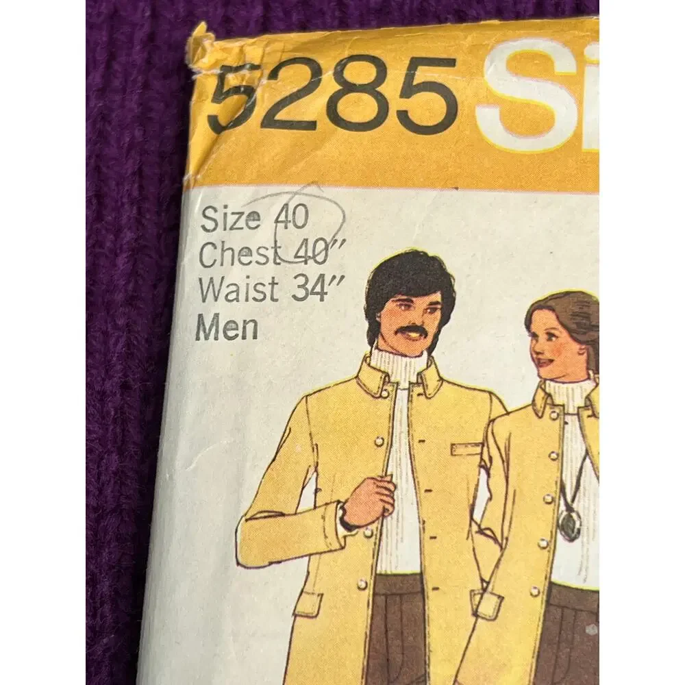 Simplicity 5285 Mens wide leg  pants size 40 waist 34in